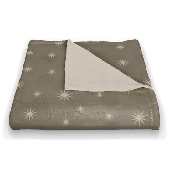 Gray Twinkle Coral Fleece Blanket